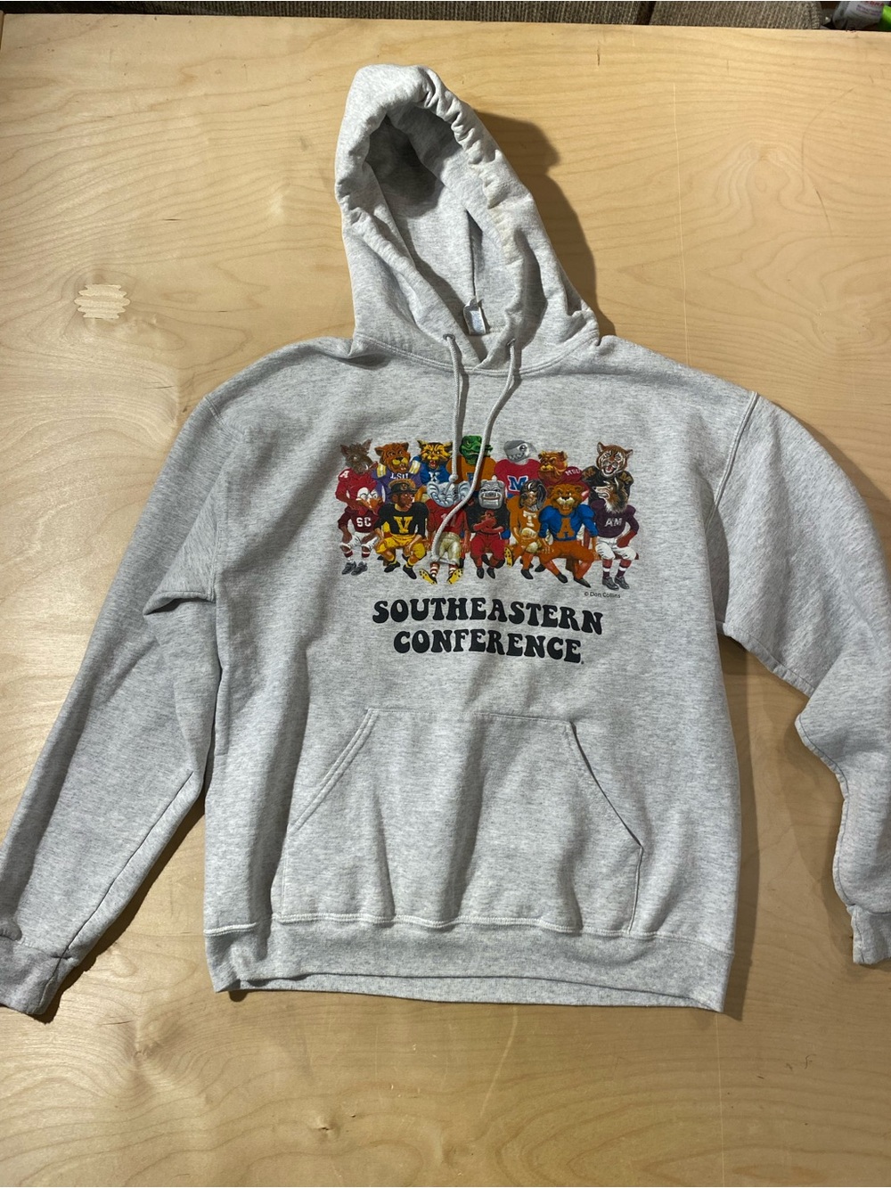 Jerzees Southeastern Conference Grey Graphic Hoodie Large (I)